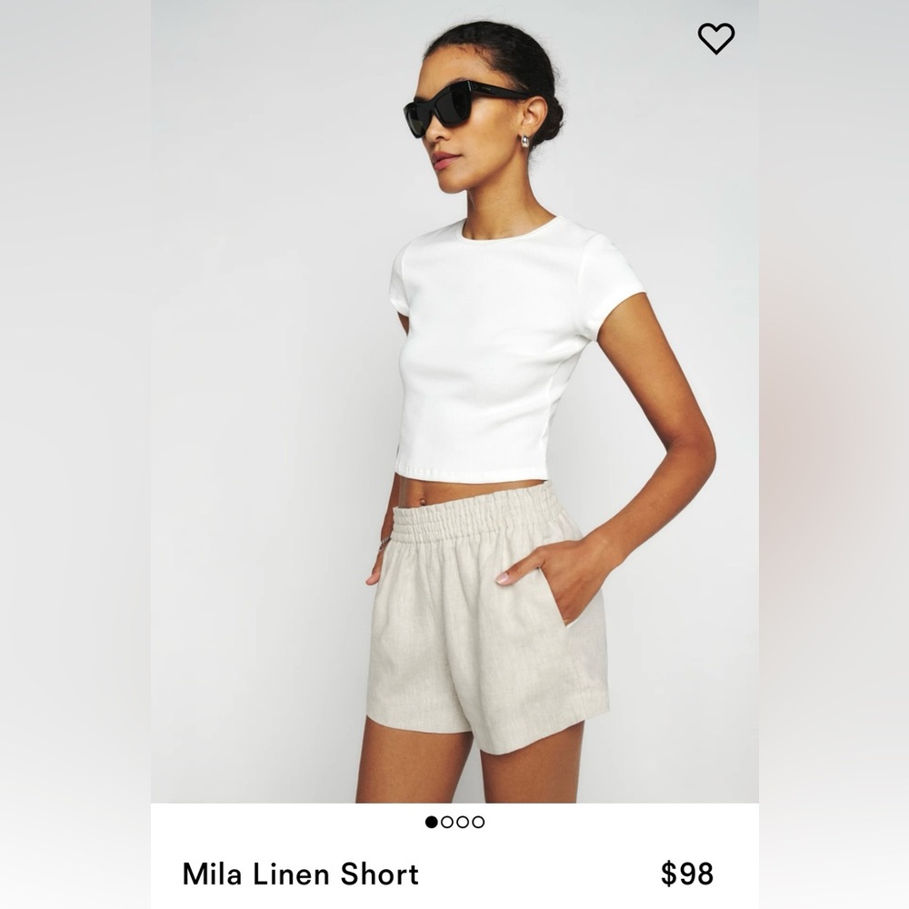 Reformation linen shorts